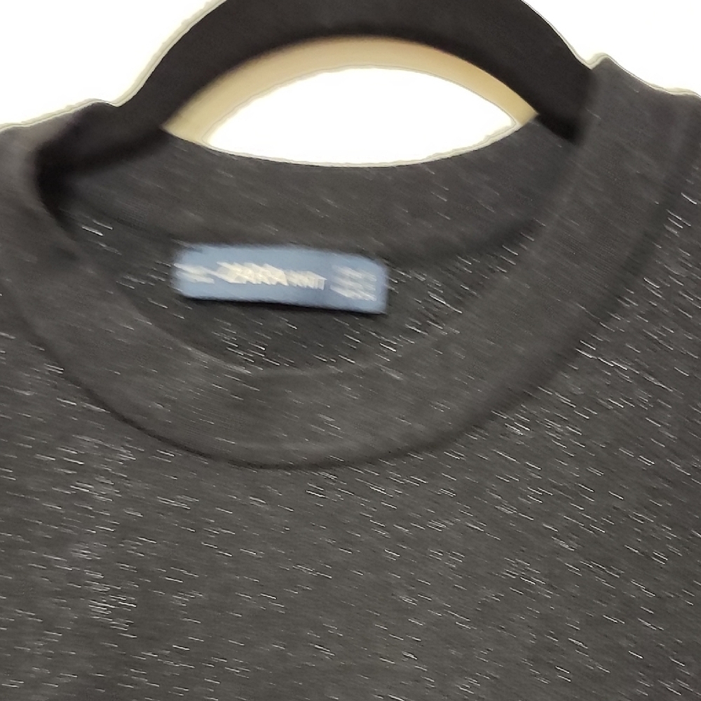 Zara Silver and Black Crop Fitted Sweater - Picture 6 of 10
